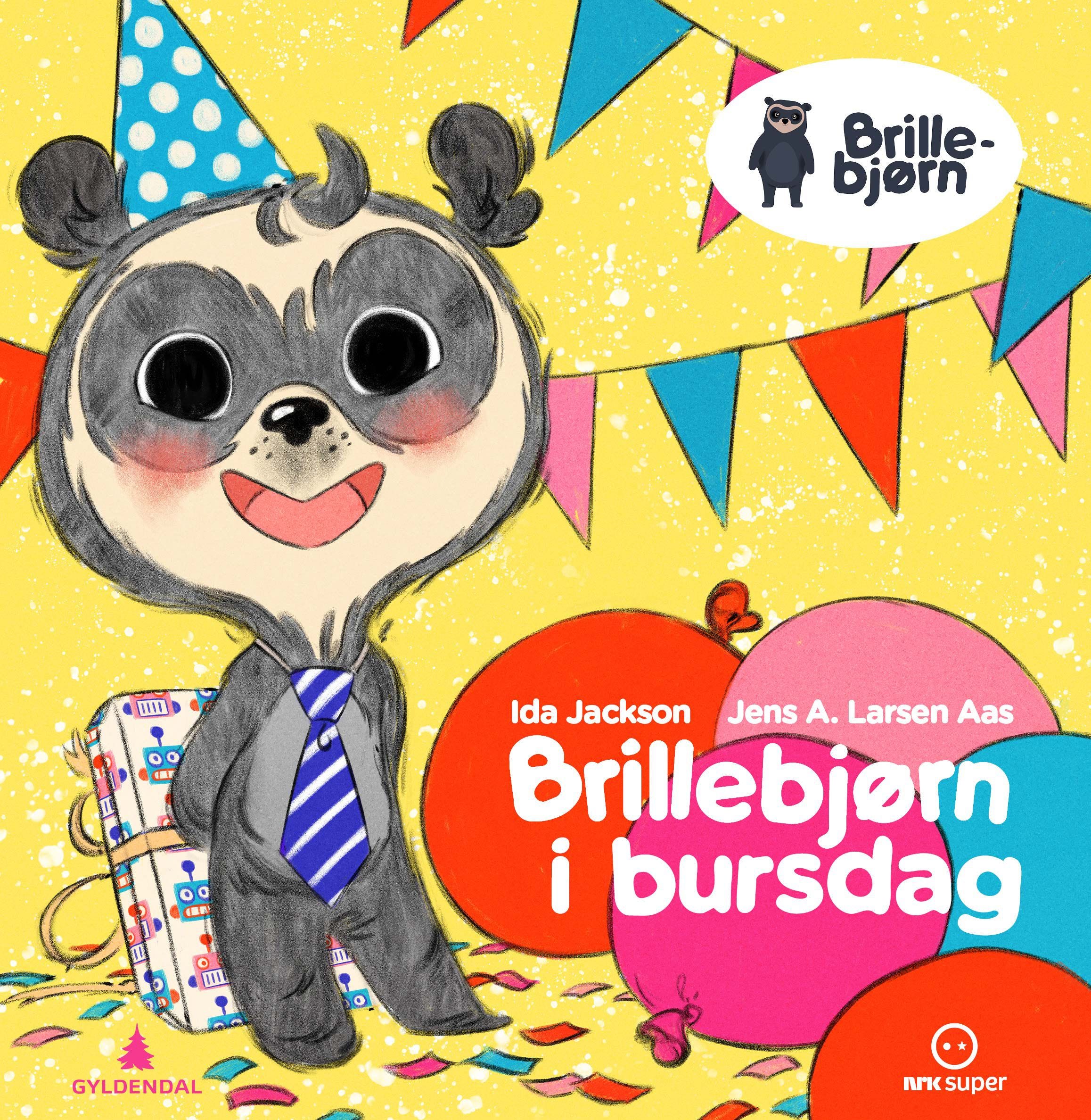 Brillebjørn i bursdag av Ida Jackson