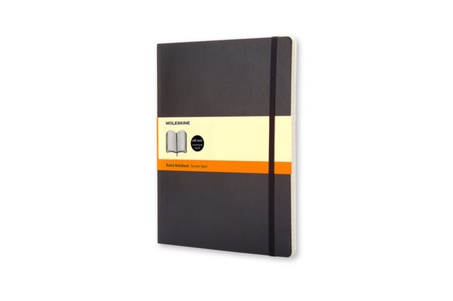 Notatbok Myk Linjert Sort Xl