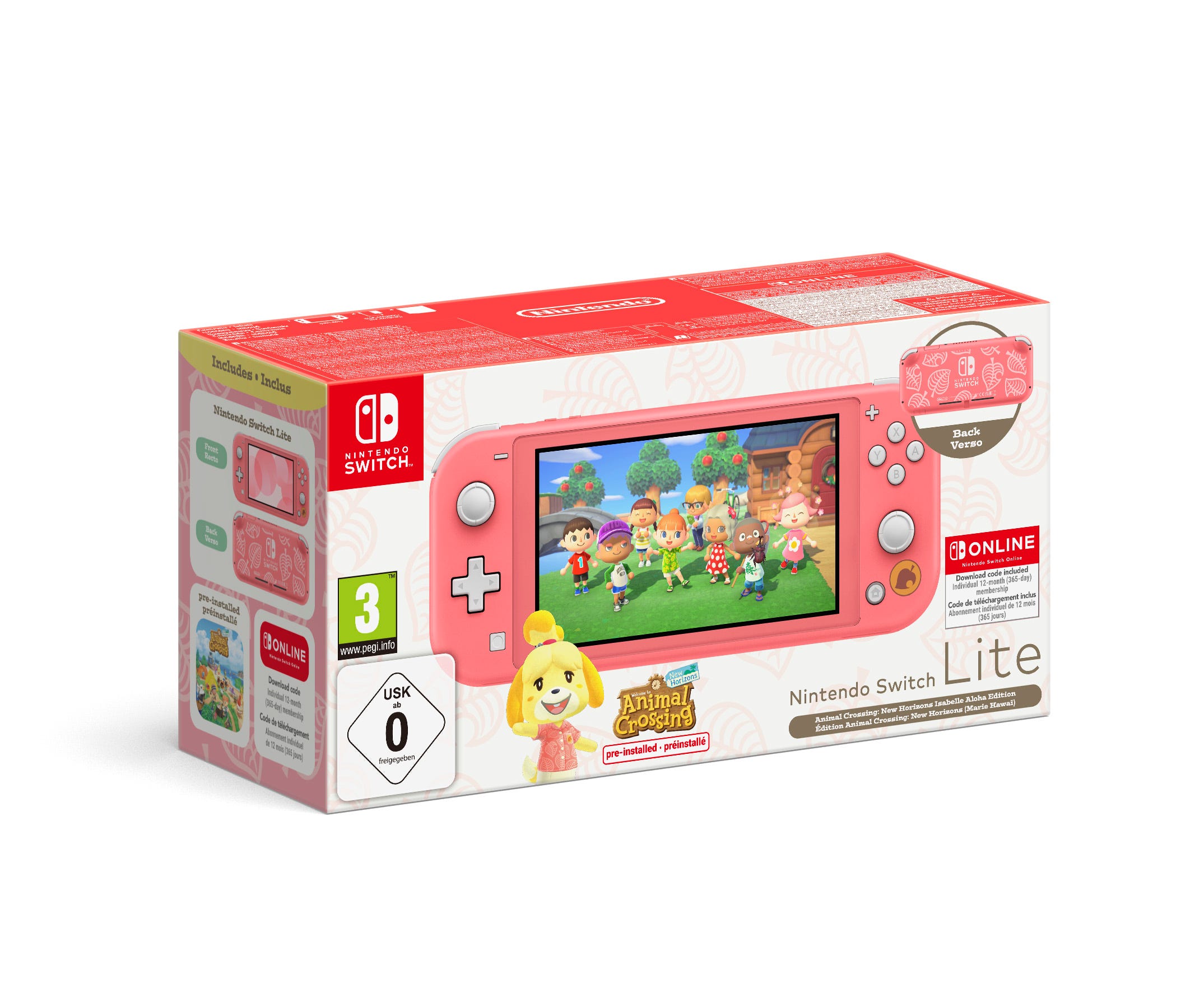 Bilde av Switch Lite - Coral  inc. Animal Crossing
